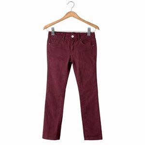 J Brand Baby J Burgundy Skinny Jeans Girls 4T Designer Stretch Denim Trendy